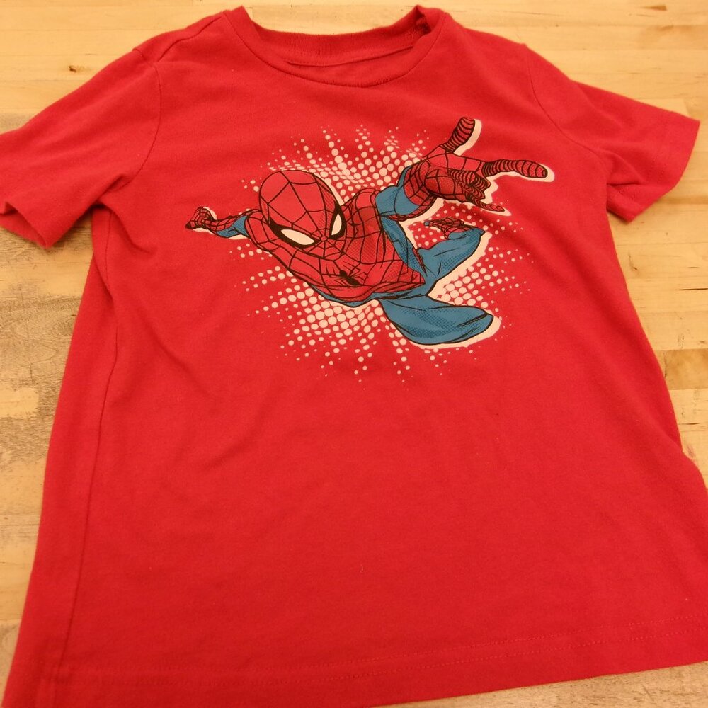Jumping Beans Marvel Spider-Man Size 6 Short Sleeve Red Boys Graphic T-Shirt GUC